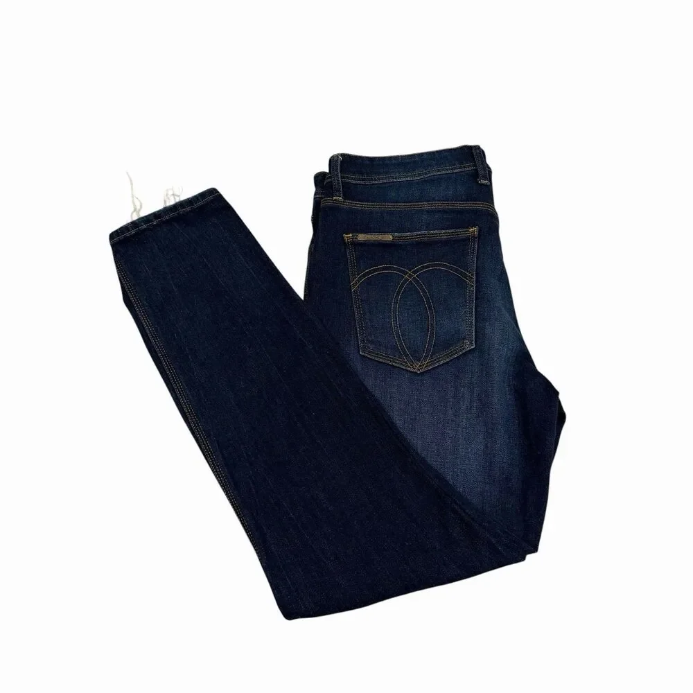 Jordache Vintage Mens Jeans Horse Cowboy 36x32 Distressed‎ Blue Denim Taper